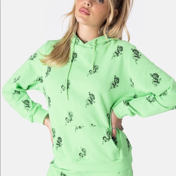 Adika green magic dragon hoodie STREETWEAR - Picture 2 of 3